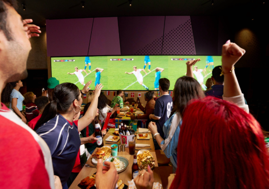 Watch World Soccer at Dave and Buster's